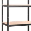 vidaXL Здрав стелаж с 5 рафта сив стомана и инженерно дърво