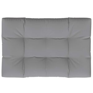 vidaXL Палетна възглавница, 120x80x12 см, сива, текстил
