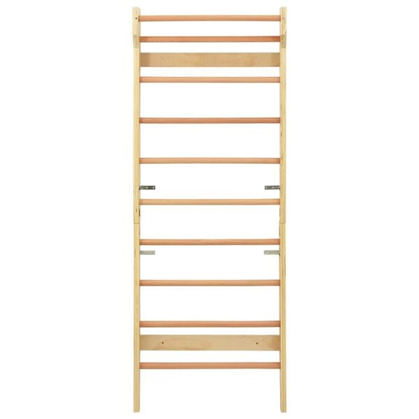 vidaXL Шведска стена, 80x15,8x195 см, дърво