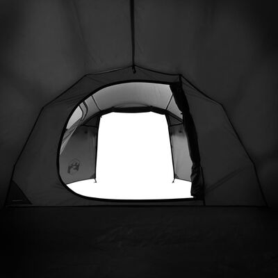 vidaXL Къмпинг палатка тунелна 2 души бял затъмняващ плат водоустойчив