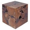vidaXL Табуретки 2 бр., кафяви, 40x40x45 см, тиково дърво масив