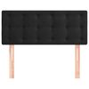 vidaXL Горна табла за легло, черна, 100x5x78/88 см кадифе