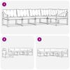 vidaXL Комплект дивани за открито 5 pcs Естествено и черно