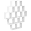 vidaXL Стенен рафт Бяло 120 x 20 x 136 см Инженерна дървесина