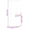 vidaXL Шкаф за обувки с рафт Сив 80 x 35.5 x 180 см Инженерно дърво