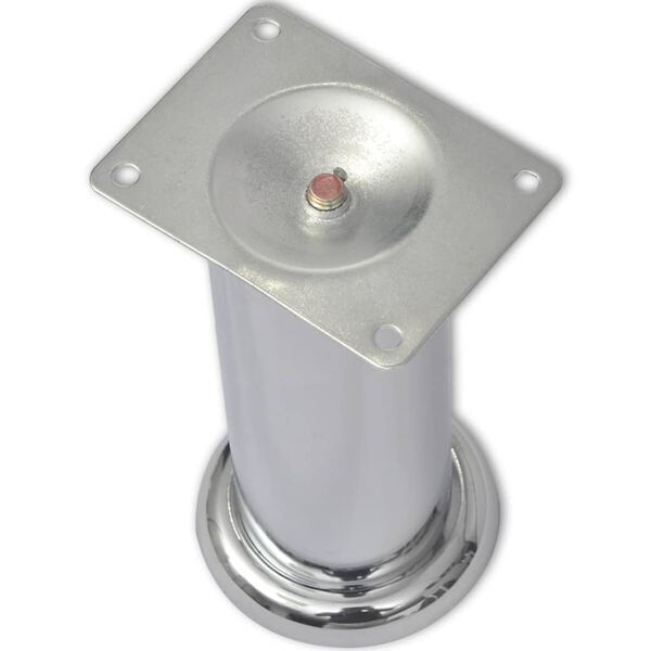 vidaXL Крака за диван, 8 бр, кръгли, хром, 180 мм