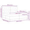 vidaXL Легло с пружинирана основа с матрак Таупе 200 x 200 cm текстил