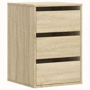 vidaXL Ъглов скрин с чекмеджета дъб сонома 40x41x58 см инженерно дърво