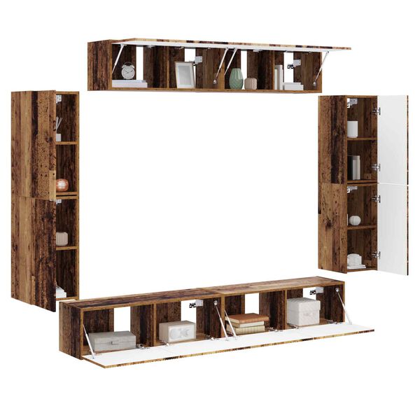 vidaXL 4 pcs Старо дърво