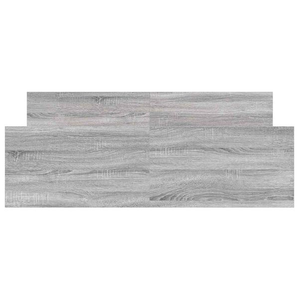 vidaXL Рамка за легло с горна и долна табла, сив сонома, 135x190 см