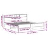 vidaXL Рамка за легло с таблото Кафяво 200 x 200 cm Инженерно дърво