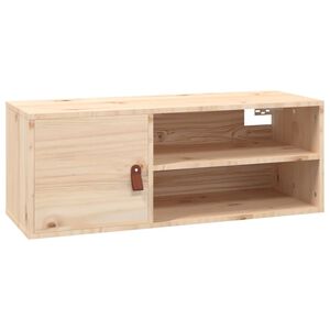 vidaXL Стенен шкаф, 80x30x30 см, борово дърво масив
