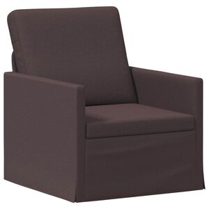 vidaXL Единичен диван Тъмен кафяв 70 x 81 x 82 см Текстил