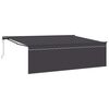vidaXL Прибираща се тента Антрацит 450 &times; 350 cm Полиестер и алуминий