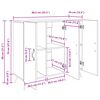 vidaXL Служебен шкаф Старо дърво 89,5 x 34 x 80 см Инженерно дърво