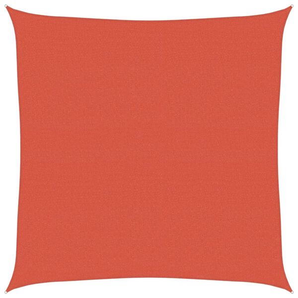 vidaXL Платно-сенник, 160 г/м², теракота, 7x7 м, HDPE
