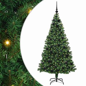 vidaXL С изкуствено коледно дърво с 300 LED светодиода Зелен 180 cm