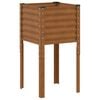 vidaXL Градинска саксия 45x45x88 см, устойчива на атмосферни влияния стомана