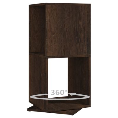 vidaXL Въртящ се шкаф, опушен дъб, 34,5x34,5x75,5 см, инженерно дърво