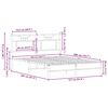 vidaXL Рамка за легло без матрак Кафяв дъб Инженерна дървесина