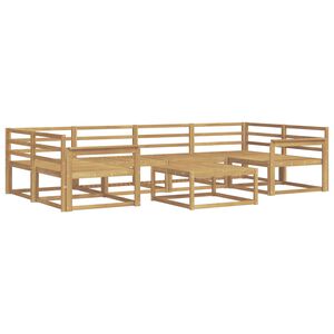 vidaXL Комплект дивани за открито 7 pcs Бяло