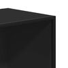 vidaXL Библиотека, черна, 80,5x35x170,5 см, инженерно дърво