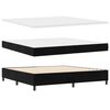 vidaXL Легло с пружинирана основа с матрак Черно 200 x 200 cm Кадифе