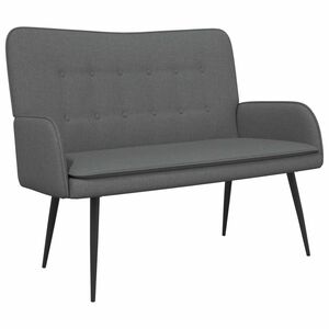 vidaXL Двуместна софа Тъмносиво 115 x 61 x 87 см Текстил