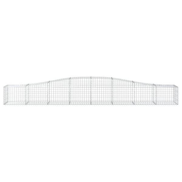vidaXL Дъговидна габионна кошница 400x50x40/60 см поцинковано желязо