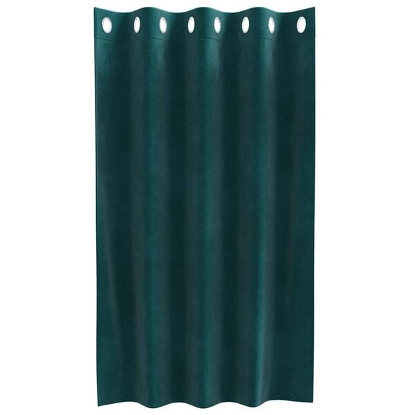 vidaXL Затъмняващи завеси 2 pcs Тъмен зелен 140 x 140 cm Кадифе