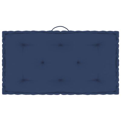 vidaXL Палетни възглавници за под, 7 бр, светло нейви сини, памук
