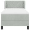 vidaXL Легло с пружинирана основа Светлосиво 80 x 200 cm Кадифе