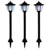 vidaXL Градински соларни лампи, 3 бр, LED, черни