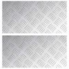 vidaXL Стъпало Правоъгълна 2 pcs Сребрист 40 x 20 cm Алуминий