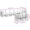 vidaXL Градински Софа Комплект с възглавница 8 pcs Черно Алуминий
