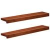 vidaXL Парапети за прозорци 2 бр. Кафяво 70 x 15 x 2 cm Солидно бук