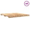 vidaXL Плочка за decking 6 pcs Кафяво 50 x 50 cm
