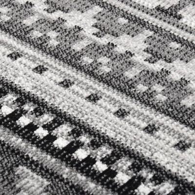 vidaXL Външен килим, плоскотъкан, 80x150 см, тъмносив