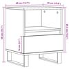 vidaXL Нощни шкафчета 2 бр дъб артизан 40x35x50 см инженерно дърво