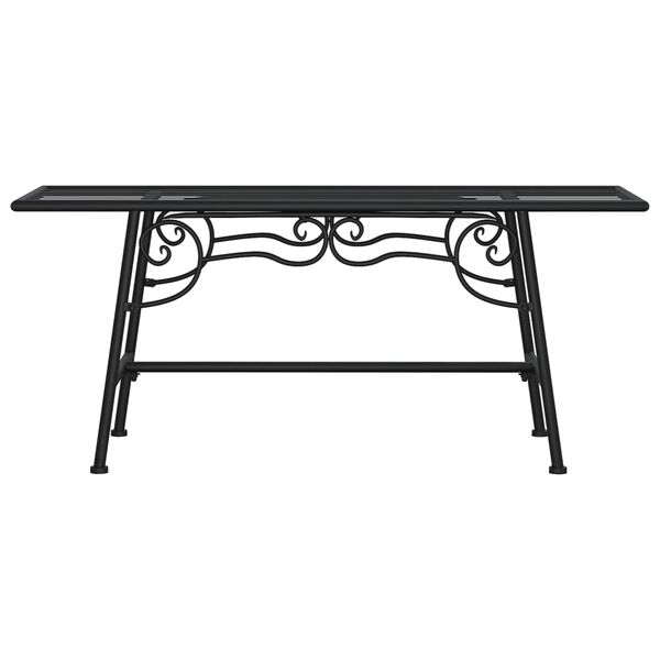 vidaXL Пейка за дърво, 110 см, черна, стомана