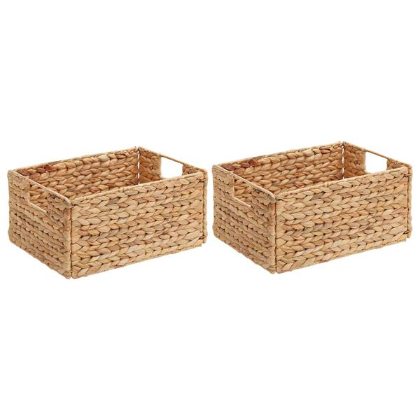 vidaXL Кошници за съхранение 2 pcs Естествен 35 x 25 x 17 см