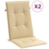vidaXL Възглавници за стол 2 бр меланж бежови 120x50x4 см плат
