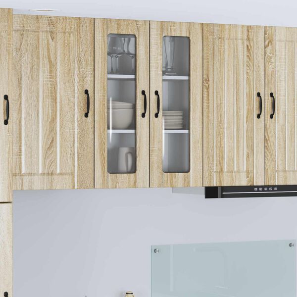 vidaXL Кухненски шкаф Сонома дъб 60 x 31 x 80 см Инженерно дърво