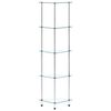 vidaXL Етажерка с 5 рафта, прозрачна, 30x30x130 см, закалено стъкло