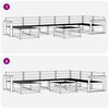 vidaXL Комплект дивани за открито 8 pcs Естествен