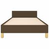 vidaXL Рамка за легло без матрак, тъмнокафява, 100x200 см, плат