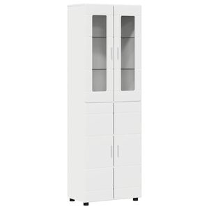 vidaXL Висок шкаф FLORIN 60 x 35 x 182 см Бяло Инженерна дървесина