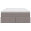 vidaXL Легло с място за съхранение и матрак Таупе 120 x 190 cm