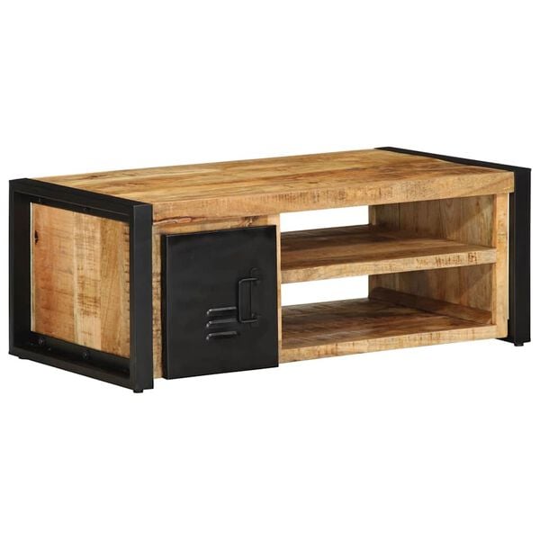 vidaXL Масичка за кафе 90x50x36 cm Масивна груба дървесина Манго