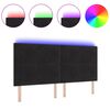vidaXL LED глава С LED лентисти светлини Черно 200 cm Полиестер